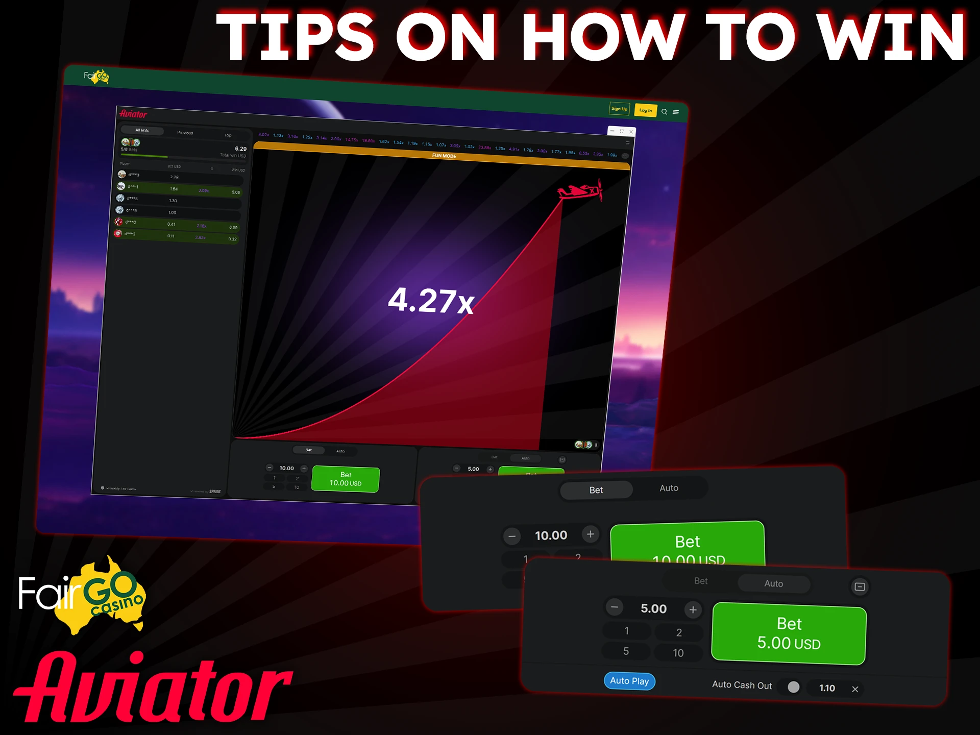 Follow these tips to win at Aviator at Fair Go.