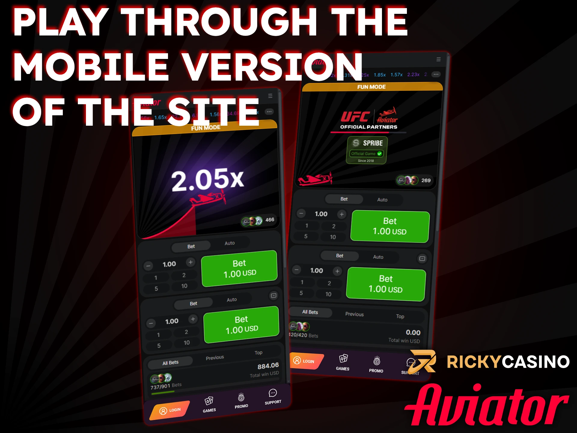 You can play Aviator directly on the mobile website without any downloads.