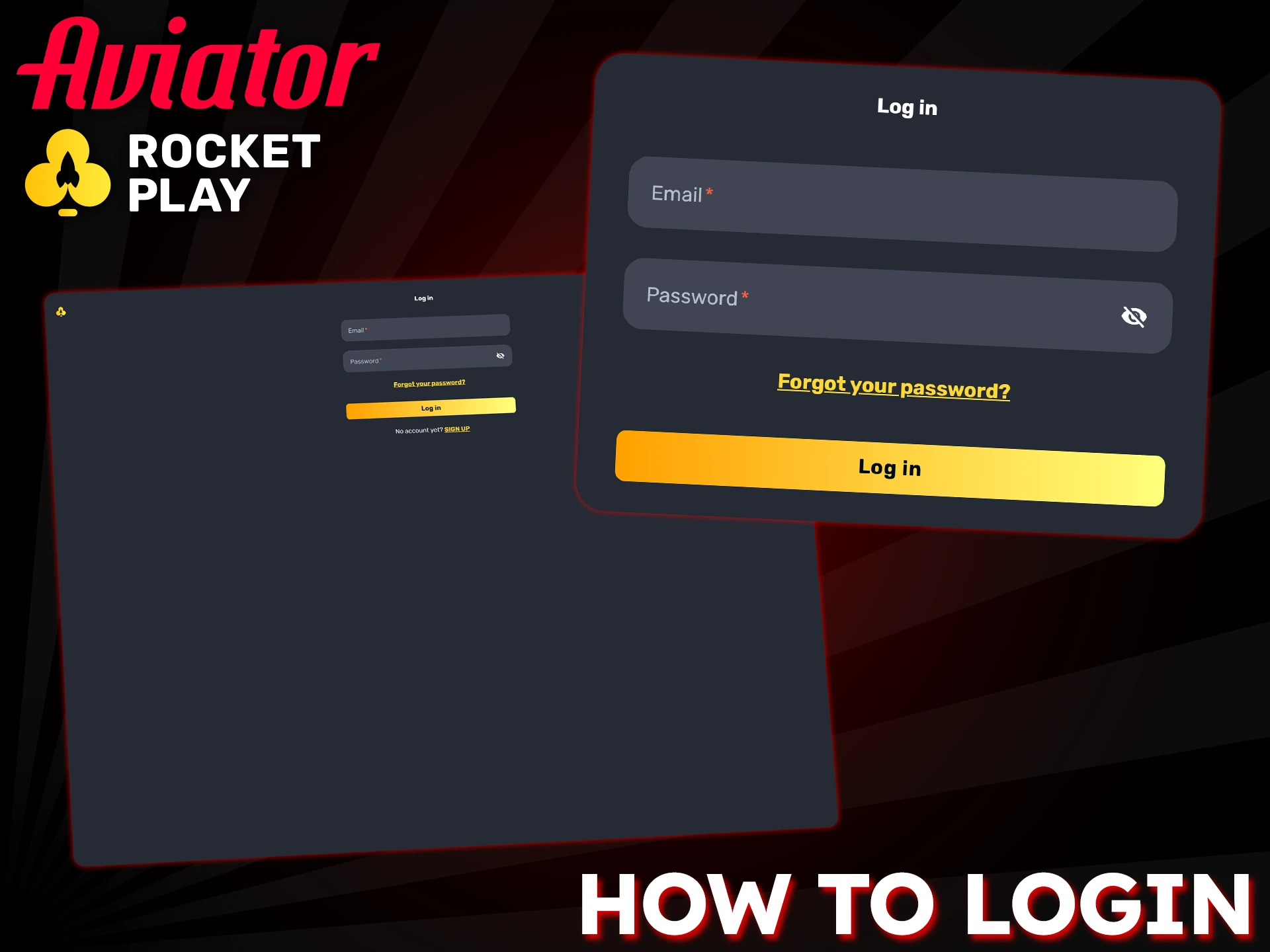 Log in to your RocketPlay account quickly and start playing Aviator.