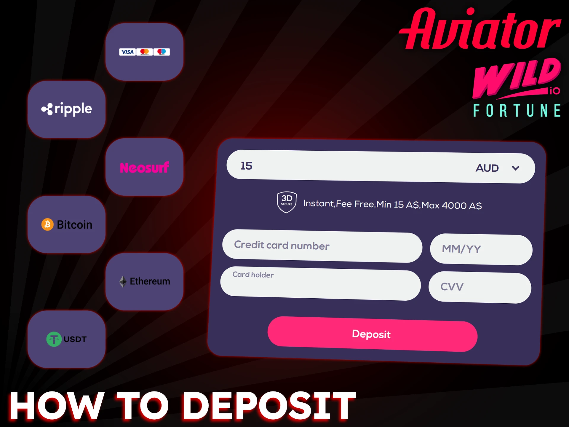 To quickly deposit and start playing Aviator, follow these simple steps.